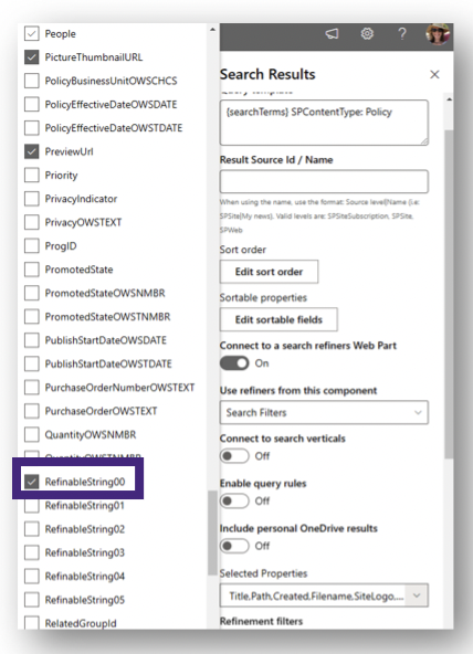 Screenshot of a modern PnP search web part. 