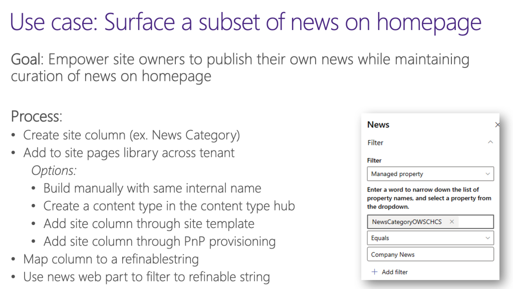 Visualization of highlighting specific news